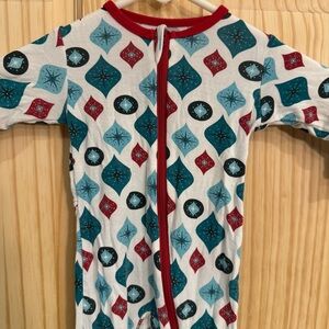 Kickee Pants Bamboo Pajama Christmas Ornaments Snow One Piece 0-3 months
